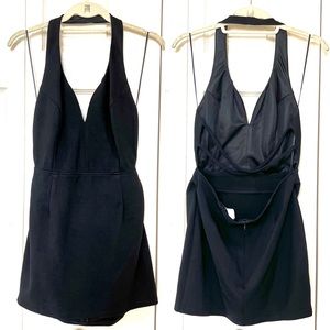 NWT Gab & Kate Black Open Back Halter Mini Dress